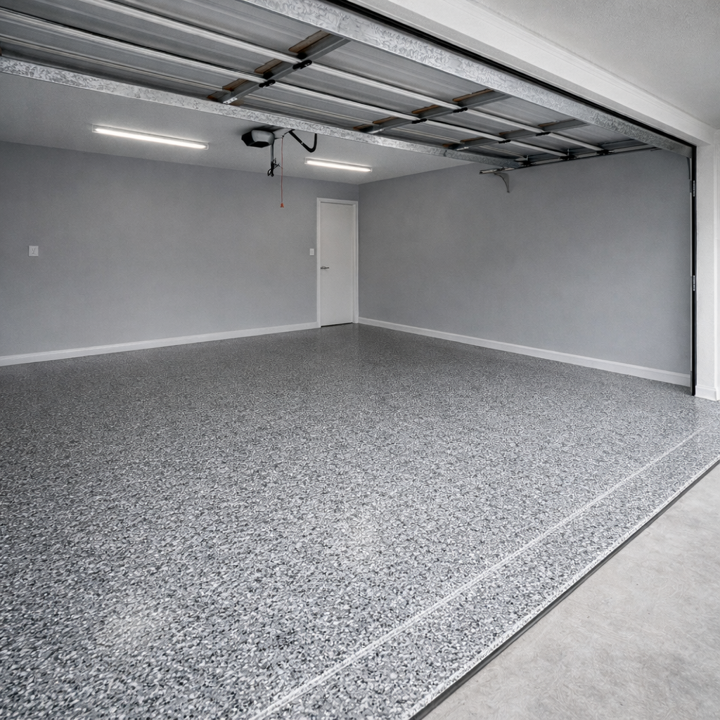 Premium epoxy garage floor